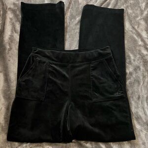 Juicy Couture Black Velour Track Pants